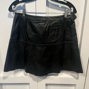 Newport News leather mini skirt